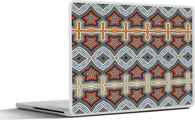 Produktbild von MuchoWow® Laptop Aufkleber Sticker Cover Muster - Afrika - Formen 25x18 cm - Laptop-Deko