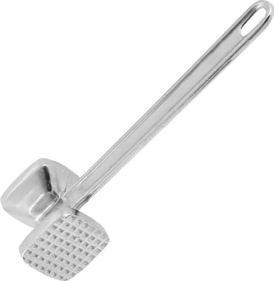 Produktbild von Fackelmann Fleischklopfer 22 cm, Fleischhammer aus Aluminium, Schnitzelklopfer mit 2 Klopfflächen (Farbe: Silber)