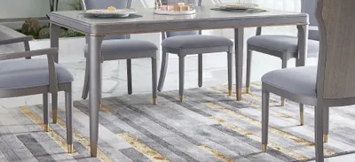 Obrázok produktu pre Luxus Möbel Esstisch Tisch Esszimmer Wohnzimmer Holz Edelstahl Design Tische