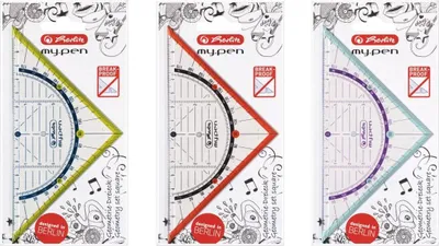 Obrázek produktu pro Herlitz geometry triangle my.pen 16cm různé barvy.     blistr po 1 ks