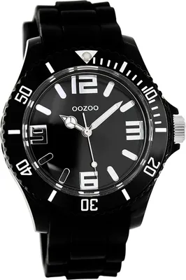 Produktbild von Oozoo Armbanduhr schwarz Silikon Vintage Series Analog-Quarzuhr UOC4174A