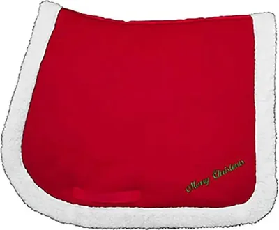 Produktbild von Equithème Weihnachtsschabracke, Größe:Warmblut, Farbe:rot