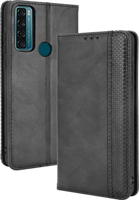 Produktbild von Mobigear Sensation  TCL 20 SE Hülle Klapphülle Geldbörse - Schwarz