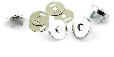 Produktbild von Vintageparts Magnetverschlüsse rund platinfarben 18 mm, 6 Stück