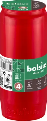 Image de Bolsius, bougie funéraire, composition n°4, rouge