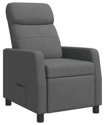 Image de vidaXL Fauteuil de relaxation gris foncé Tissu