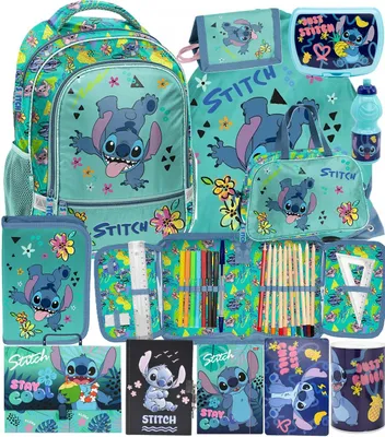 Produktbild von 12tlg Lilo und stitch Schulrucksack set Rucksack Schulranzen Federtasche Sportbeutel schultasche fur madchen
