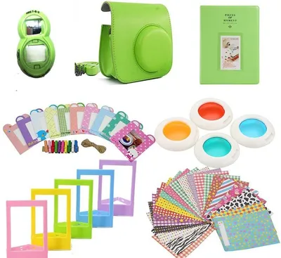 Obrázek produktu pro Sada příslušenství pro fotoaparát Fujifilm Instax Mini 8 / 9 – limetkově zelená