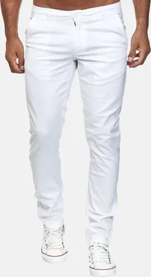 Produktbild von Elara Herren Chino Hose Stretch Chunkyrayan MEL009-Weiß-29/34
