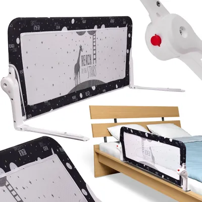 Obrázok produktu pre Bezpečnostná brána zábrana na posteľ 120cm čierna