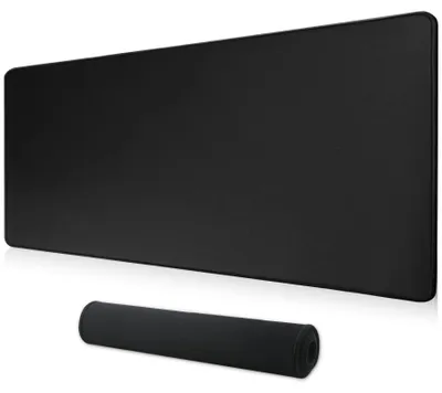 Productafbeelding van Gaming-muismat, extra groot muismat voor computertoetsenbord, bureauonderlegger, zacht en glad oppervlak met antislip rubberen onderkant, waterdicht muismat XXL 80 x 30 x 0,3 cm – zwart