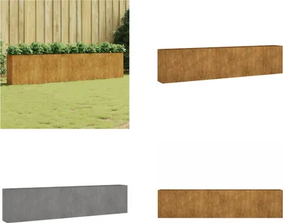 Produktbild von vidaXL Hochbeet 360x40x80 cm Cortenstahl - Hochbeet - Hochbeete - Pflanzgefäß - Blumengefäß
