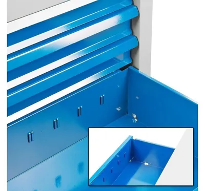 Produktbild von ADB MAMMUT Schubladenschrank lichtgrau, lichtblau 6 Schubladen 70,0 x 43,5 x 75,0 cm