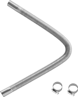 Immagine prodotto di Tubo di scarico, tubo di scarico flessibile per riscaldatore diesel da 600 mm, tubi di scarico in acciaio inossidabile con 2 fascette stringitubo, linea di tubi di scarico per riscaldatori diesel da parcheggio ad aria per riscaldatori diesel da 2 kW, 5 kW e 8 kW