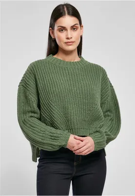 Produktbild von Ladies Wide Oversize Sweater salvia XS