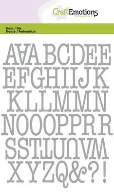 Produktbild von CraftEmotions Stanz- und Prägeschablone - Alphabet Typewriter Grossbuchstaben