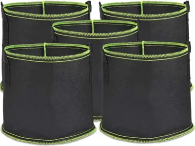 Produktbild von Pflanzsack für Tomaten aus Vliesstoff, 5 Gallonen (17,7 Liter), wiederverwendbarer Pflanzsack, Kartoffelsack, Pflanzsack mit Tragegriffen für Kartoffeln, Tomaten und Erdbeeren
