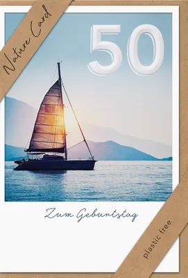 Produktbild von Zahlengeburtstag – 50. Geburtstag – Nature Cards – unverpackt