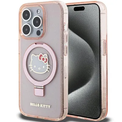 Immagine prodotto di Hello Kitty Hkhmp15Lhrsgep Iphone 15 Pro6.1 Różowy/Pink Hardcase Stand Glitter Electrop Logo Magsafe