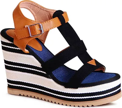 Produktbild von topschuhe24 2108 Keilabsatz Sandaletten Riemchen Sandalen, Farbe:Schwarz, Größe:38 EU