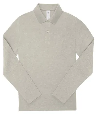 Produktbild von B&C - "My Polo 210" Poloshirt für Damen Langärmlig FK2826 (S) (Heidegrauer Nebel)