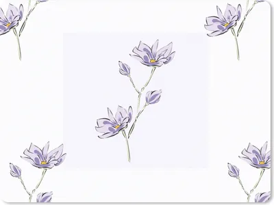 Produktbild von MuchoWow® Mauspad Mousepad Blumen - Lila - Muster 40x30 cm - Mousepads - Maus Mat - Pad - Mausunterlage - Anti Rutsch