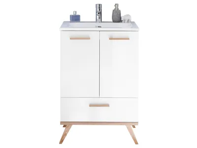 Produktbild von Waschtisch Handwaschplatz Waschbecken Badschrank Waschplatz Badmöbel "Jenn I"