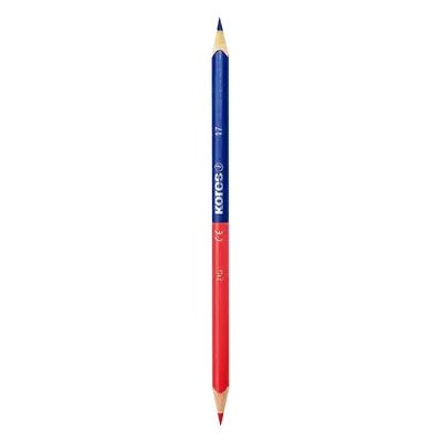 Produktbild von Kores Dreikant Lehrerbuntstift TWIN blau / rot