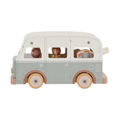 A toy vintage camper van.