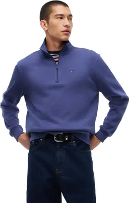 Obrázok produktu pre Tommy Jeans pánska mikina s polovičným zipsom, modrá (tmavomodrá), veľkosť 4XL
