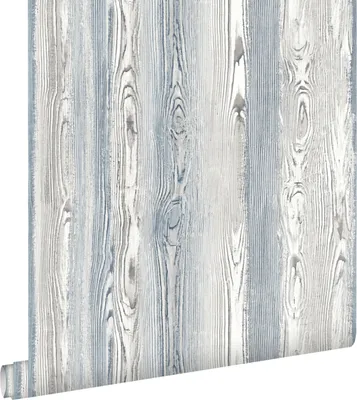 Produktbild von ESTAhome Tapete Holzoptik Blau und Grau 53 cm x 10.05 m