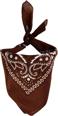 Produktbild von Paisley-Bandana 02, braun-weiß, quadratisch