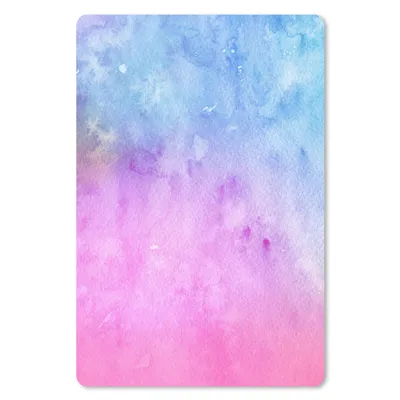 Produktbild von MuchoWow® Mauspad Mousepad Aquarell - Rosa - Blau - Lila 40x60 cm - Mousepads - Maus Mat - Pad - Mausunterlage - Schreibtisch Accesoire