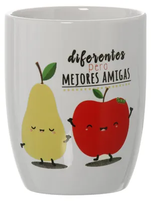Keramikbecher Freundinnen-Spruch, 385 ml, mikrowellengeeignet