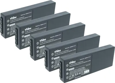 Produktbild von vhbw 5x Akku kompatibel mit HBC Radiomatic Spectrum 2, Spectrum 3 Industrie-Funkfernsteuerung Fernbedienung (2000 mAh, 6 V, NiMH) - Schwarz