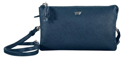 Image de Sac bandoulière HANNA, couleur bleu, pour femmes, en cuir