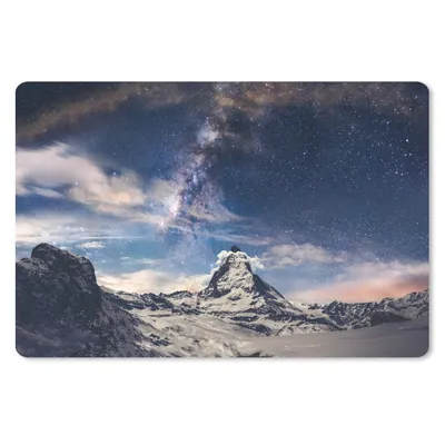 Produktbild von MuchoWow® Mauspad Mousepad Milchstraße über dem Matterhorn in der Schweiz im Winter 27x18 cm - Mousepads - Maus Mat - Pad - Mausunterlage - Büroartikel - Desk Matten
