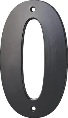 Image de Chiffre 0, à visser, alliage, H.80mm, noir - THIRARD