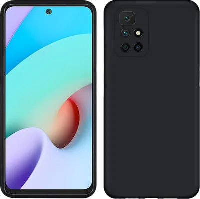 Produktbild von Redmi 10 Hülle, Flüssig Silikon Weich Gummi Schutzhülle für Xiaomi Redmi 10 Black