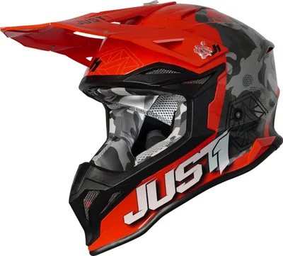 Obrázek produktu pro Just1 J39 Kinetic Motocross Helm, oranžová/šedá, XS (53/54)