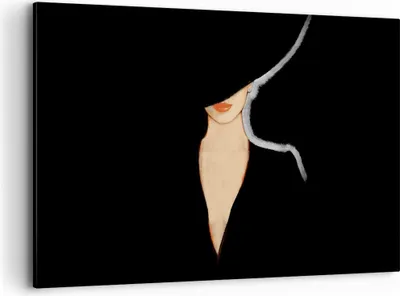Produktbild von Bild auf Leinwand - Leinwandbild - Einteilig - Schwarz Frau Hut - 120x80cm - Wand Bild - Wanddeko - Wandbilder - Leinwanddruck - Bilder - Wanddekoration - Leinwand bilder - Wandbild - AA120x80-4341