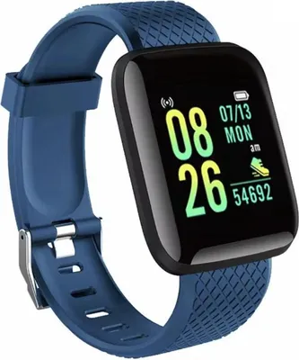 Produktbild von Smartwatch LH719 Blau, Sportliches Design, Herzfrequenz- & Blutdruckmessung, 36x34x14 mm