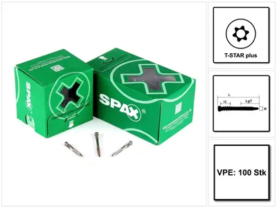 Produktbild von SPAX ZylKo T-STAR+ 5,0x51 SPAX für Alu UK bis 27 mm Deckbrett
