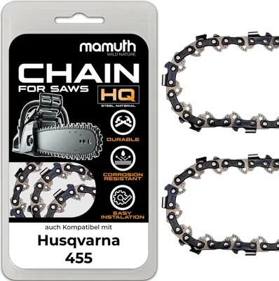 Immagine prodotto di 2 catene per motosega 40 cm 1,5 mm 0,325" 66 TG per Husqvarna 455