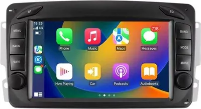 Immagine prodotto di Autoradio con Bluetooth e CarPlay per Mercedes-Benz CLK W209 / C-W203 / G-W463 / W208 / A-W168 / Viano / Vito / Vaneo – Compatibile con Apple e Android – Impianto stereo con navigatore – Sistema di navigazione – 1 GB di RAM, 32 GB di memoria