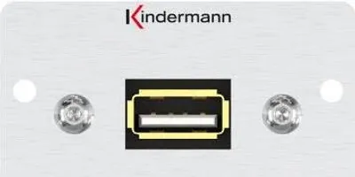 Image de Kindermann Konnect Alu 50 USB 2.0, 1 m - cache de raccordement avec fouet de câble