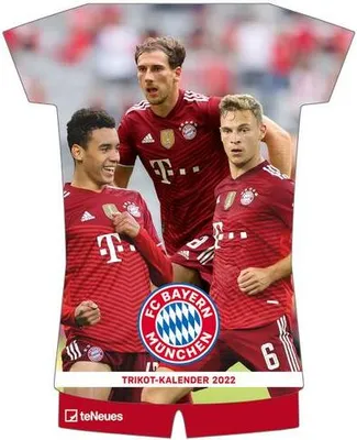 Produktbild von FC Bayern München 2022 - Trikotkalender - Wand-Kalender - Fan-Kalender - Fußball-Kalender - 34,1x42 - Sport
