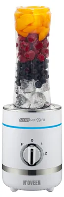 Zdjęcie produktu dla Noveen SB1100 X-LINE - Blender stołowy - 0,6 l - Funkcja pulsacyjna - Kruszarka do lodu - 300 W - Biały