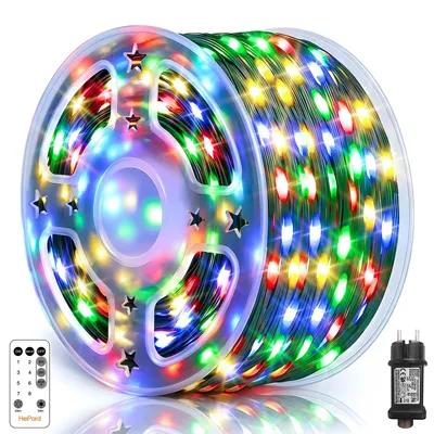 Lichterkette 60 m / 600 LEDs, mehrfarbig, Kupfer, Fernbedienung, 6 W