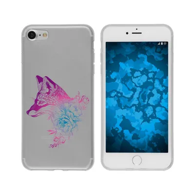 Produktbild von PhoneNatic Case kompatibel mit Apple iPhone 6 Plus / 6s Plus Silikon-Hülle Floral Fuchs M1-6